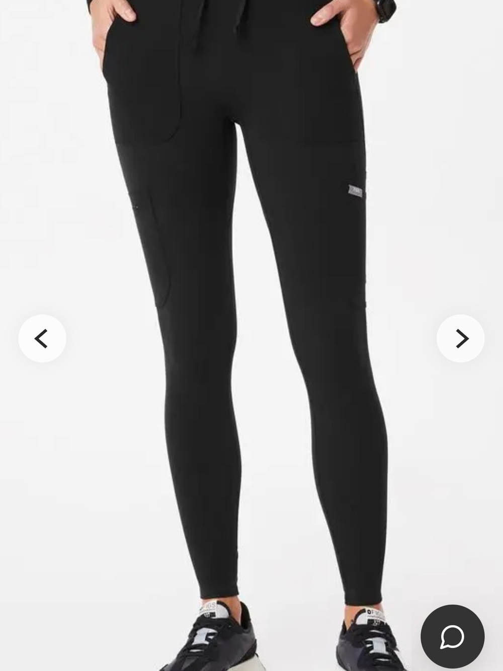 Figs Black Women's Legging Scrub Pants